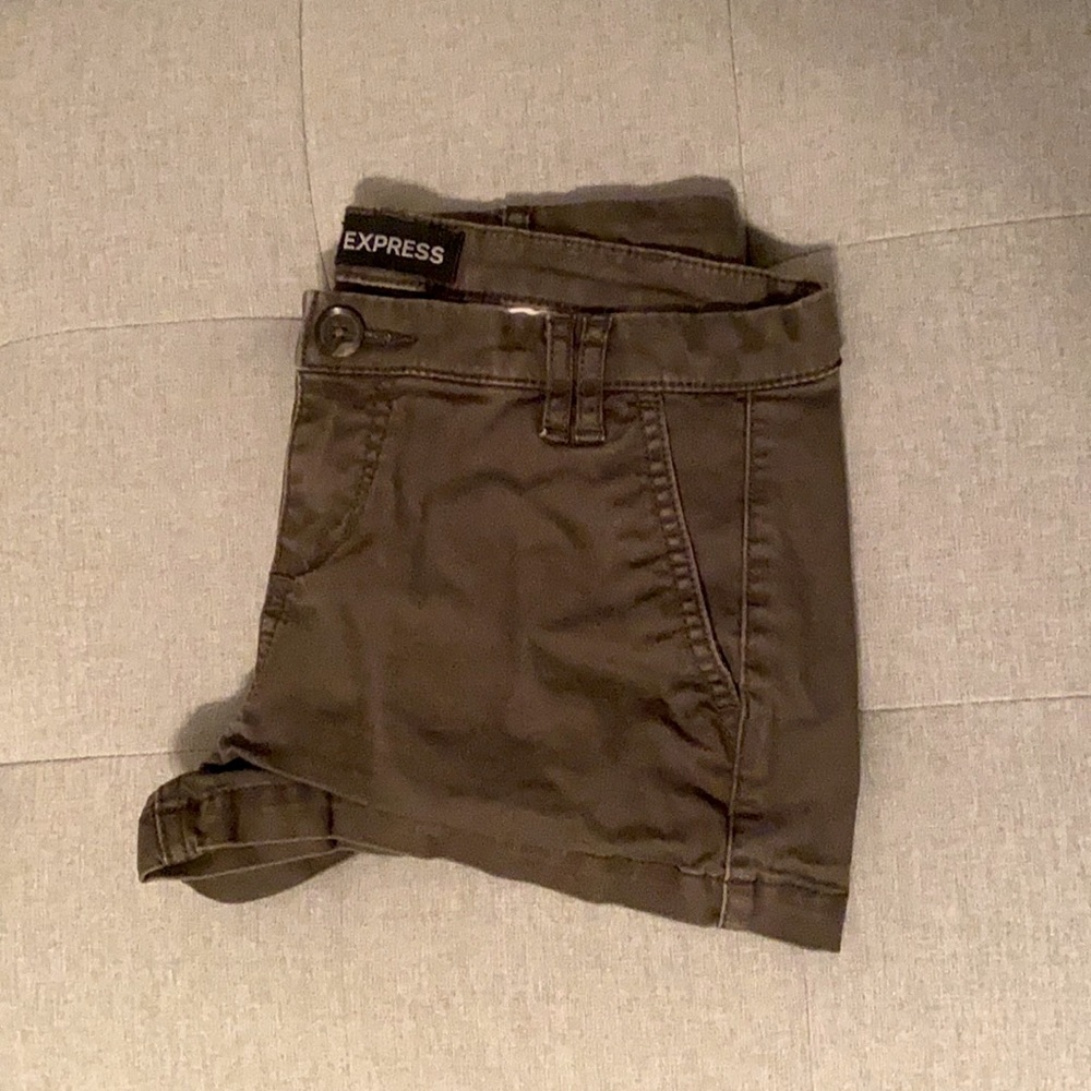Olive Green Chino Shorts